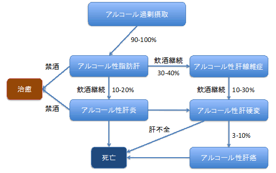 アルコール性肝障害の自然経過